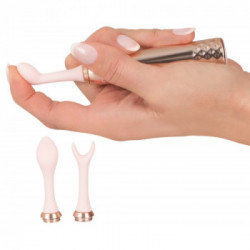 Couples Choice - Vibratore Stimulator with 3 Attachments, Impermeabile, Ricaricabile