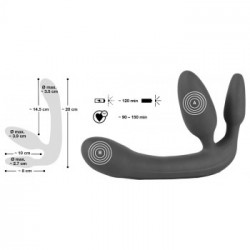 You2Toys Vibrating Strapless Strap On 3 - Vibratore Triplo, Telecomando, Impermeabile, Ricaricabile