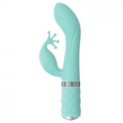 Pillow Talk Kinky Teal - Vibratore Punto G con Stimolazine del Clitoride, Ricaricabile, Turchese