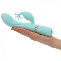 Pillow Talk Kinky Teal - Vibratore Punto G con Stimolazine del Clitoride, Ricaricabile, Turchese