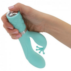 Pillow Talk Kinky Teal - Vibratore Punto G con Stimolazine del Clitoride, Ricaricabile, Turchese