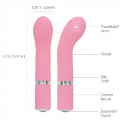 Pillow Talk Racy Pink - Vibratore Punto G Mini, Ricaricabile, Rosa