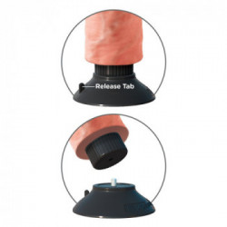 King Cock Vibrating Cock 6 - Vibratore Realistico con Ventosa, Impermeabile, Richiede Batterie