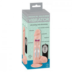 Medical Silicone Thrusting Vib - Vibratore Realistico, 8 MOD, Richiede Batterie