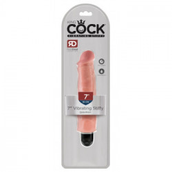 King Cock Vibrating Stiffy 7 - Vibratore Realistico, Impermeabile, Richiede Batterie