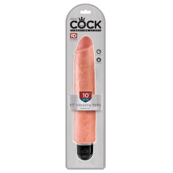 King Cock Vibrating Stiffy 10 - Vibratore Realistico, Impermeabile, Richiede Batterie