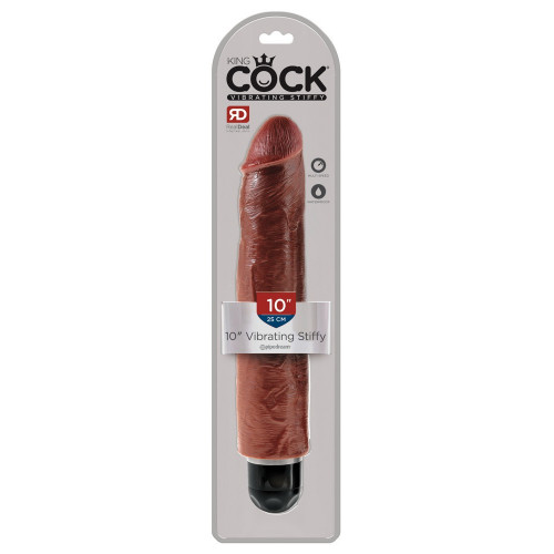 King Cock Vibrating Stiffy 10 Brown - Vibratore...