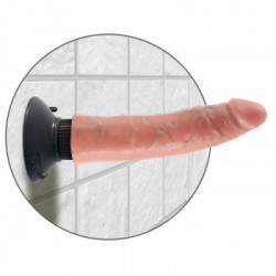 King Cock Vibrating Cock 7 - Vibratore Realistico con Ventosa, Richiede Batterie