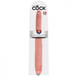 King Cock Tapered Double Dildo 16 - Dildo Realistico Doppio, Senza Vibrazione