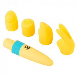 You2Toys Pocket Power - Vibratore Mini con 4 Attacchi, Impermeabile, Ricaricabile