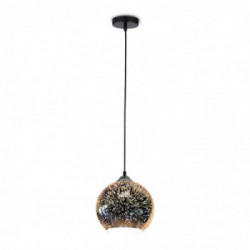 Pendant Light Holder E27 With 3D Glass Lampshade 250mm