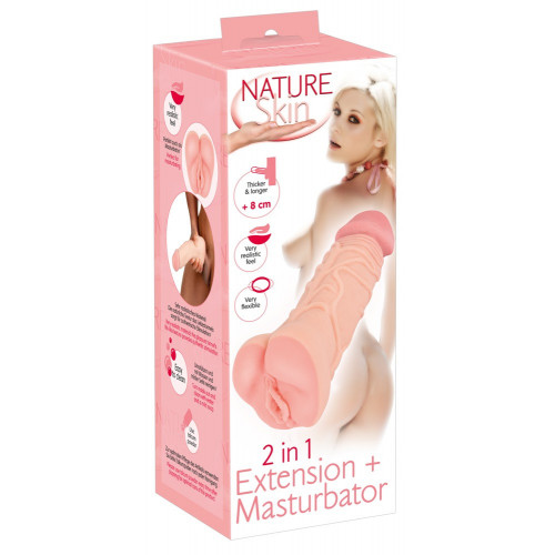 Nature Skin - Masturbatore 2in1 Extension,...