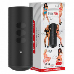 Kiiroo - Masturbatore Titan Interactive Vibrating Stroker, con Vibrazione, Ricaricabile