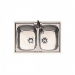 Foster 1279 060 - Lavello S1000 Sopratop, Inox spazzolato, 79x50 cm