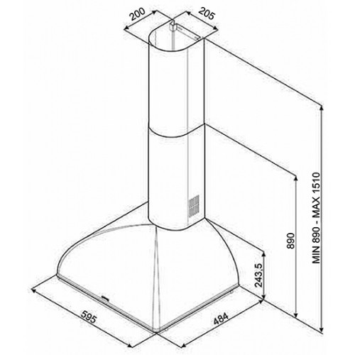 Smeg KS59POE2 - Cappa Aspirante a Parete,...