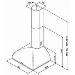 Smeg KS59POE2 - Cappa Aspirante a Parete, Panna, 60 cm, 820 m³/h, A