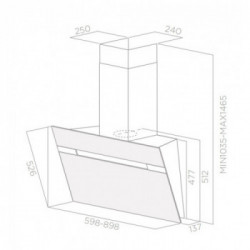 Elica STRIPE IX/A/90 - Cappa Aspirante a Parete, Inox, 90 cm, PRF0110515, B