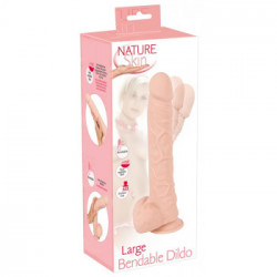 Nature Skin Large - Dildo Realistico con Testicoli e Ventosa, Flessibile