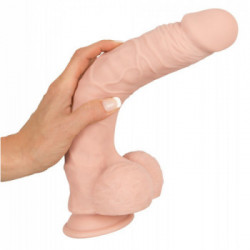 Nature Skin Large - Dildo Realistico con Testicoli e Ventosa, Flessibile