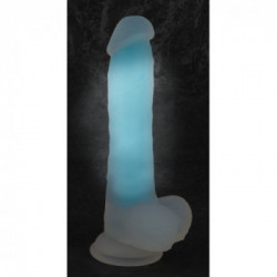 You2Toys Glow in the Dark - Dildo Realistico con Testicoli e Ventosa, Trasparente