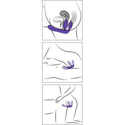 You2Toys Strapless Strap-On - Dildo a 3 Funzioni, Viola