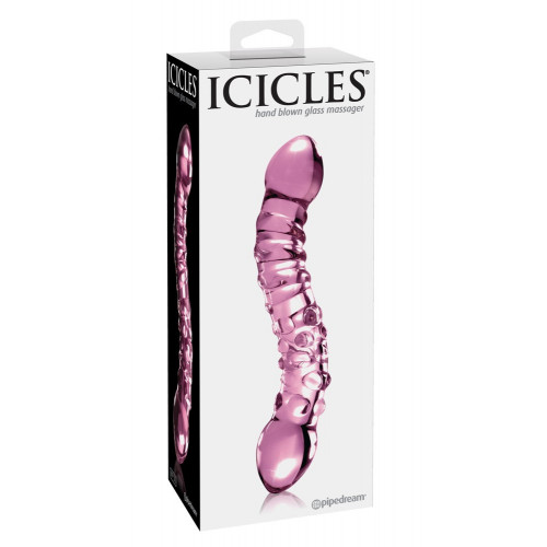 Icicles N55 - Dildo in Vetro, 19,5 cm, Ø 3,5 cm
