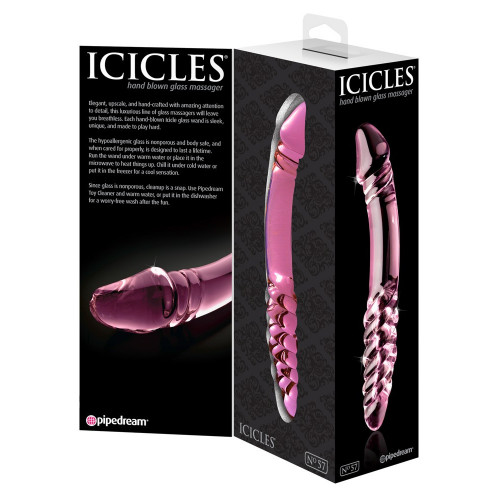 Icicles N57 - Dildo in Vetro, 23 cm, Ø 3,5 cm