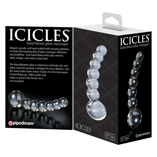 Icicles N66 - Dildo in Vetro, 10,5 cm, Ø 3,5 cm