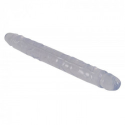 Crystal Duo Double Dong - Dildo Doppio, Trasparente