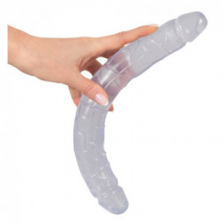 Crystal Duo Double Dong - Dildo Doppio, Trasparente