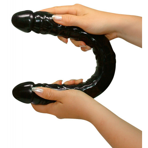 You2Toys Ultra Dong Black - Dildo Doppio, Nero