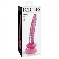 Icicles N86 - Dildo Realistico in Vetro, Ventosa, 15,5 cm, Ø 3 cm
