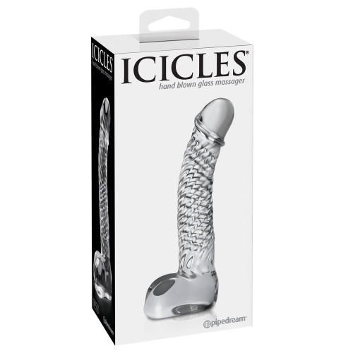 Icicles N61 - Dildo in Vetro, 12,5 cm, Ø 3 cm