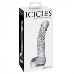 Icicles N61 - Dildo in Vetro, 12,5 cm, Ø 3 cm