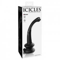 Icicles N87 - Dildo in Vetro con Ventosa, 14 cm, Ø 2,8 cm