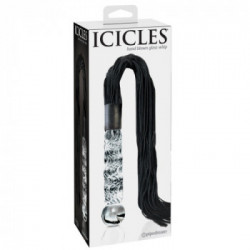 Icicles N38 - Dildo in Vetro con Frustino in Pelle