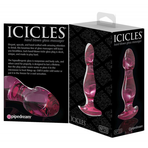 Icicles N73 - Dildo in Vetro, 9,2 cm, Ø 3 cm