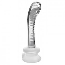 Icicles N88 - Dildo in Vetro con Ventosa, 16,5 cm, Ø 3,6 cm