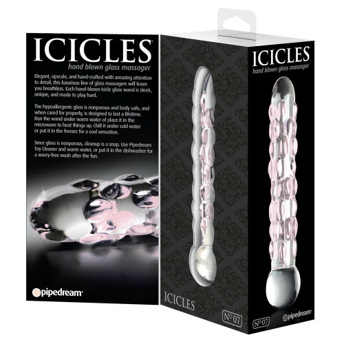 Icicles N7 - Dildo in Vetro, 14,5 cm. Ø 2,8 cm