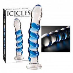 Icicles N5 - Dildo in Vetro, 16,5 cm. Ø da 3 cm