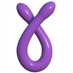Classix Double Whammy Purple - Dildo Doppio, Viola