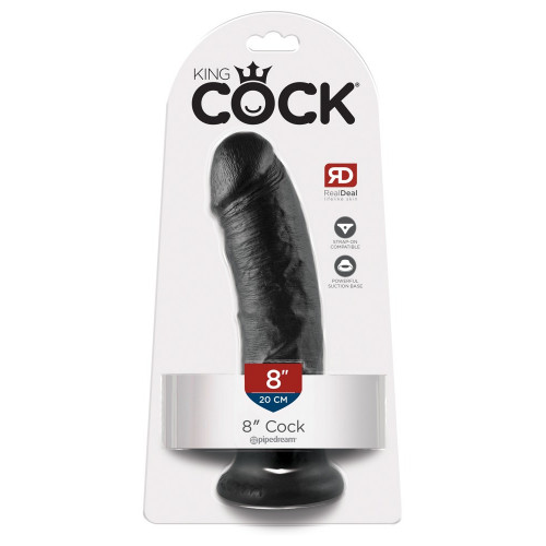 King Cock 8 Black - Dildo Realistico con...