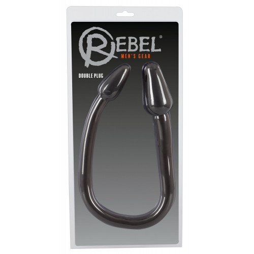 Rebel Double Plug Black - Dildo Doppio