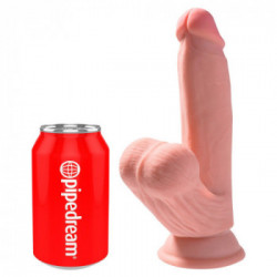 King Cock Plus Triple Density Cock With Swinging Balls - Dildo Realistico con Testicoli e Ventosa