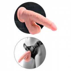 King Cock Plus Triple Density Cock With Swinging Balls - Dildo Realistico con Testicoli e Ventosa