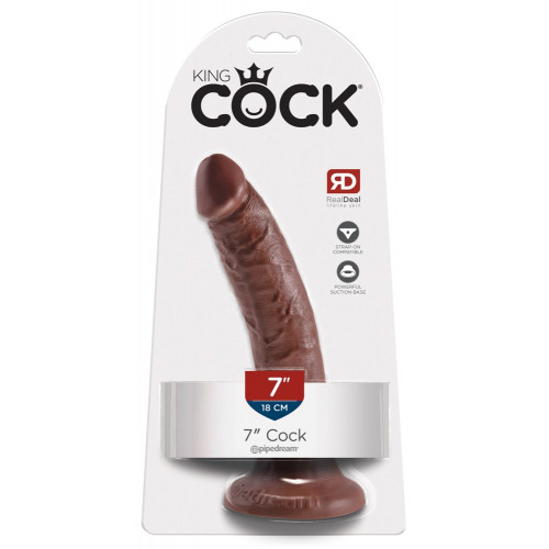 King Cock 7 Brown - Dildo Realistico con...