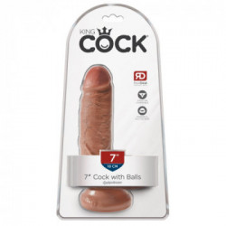King Cock 7 With Balls - Dildo Realistico con Ventosa