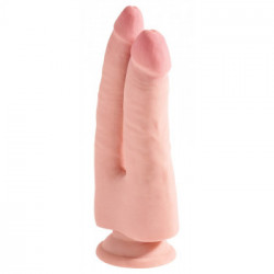 King Cock Plus 9.5 Triple Density Double Penetrator - Dildo Realistico Doppio, Ventosa