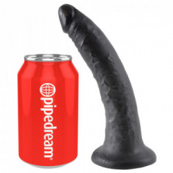 King Cock 7 Dark - Dildo Realistico con Ventosa, Nero