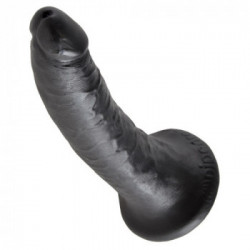 King Cock 7 Dark - Dildo Realistico con Ventosa, Nero